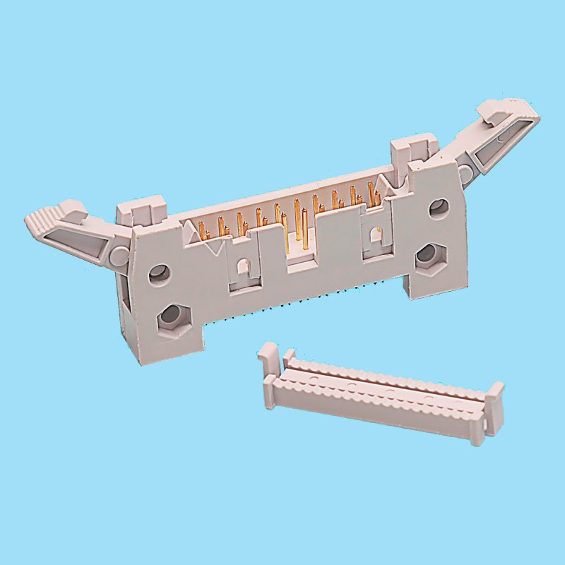 J Conector Macho Recto Con Expulsores Para Cable Plano Paso