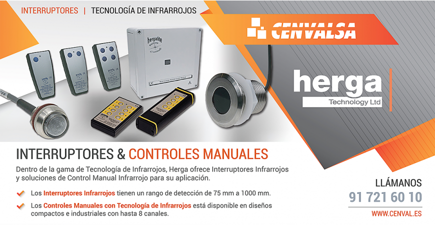 Gama de Interruptores y Controles con Tecnología de Infrarrojos