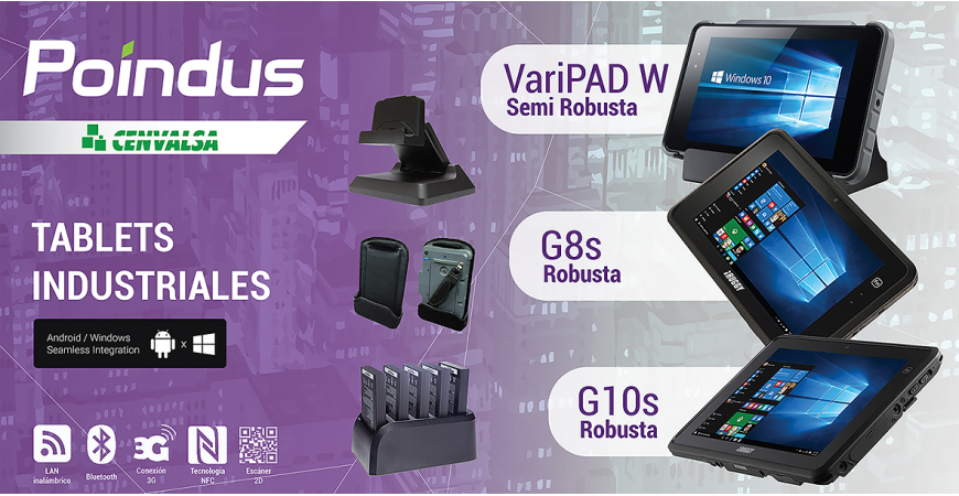 Nuevas Tablets Industriales Robustas y Semi robustas: VariPAD W, G8s y G10s