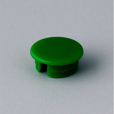 A4110005 / Tapa de botón 10 SIN línea - ABS (UL 94 HB) - green RAL F12/0-43