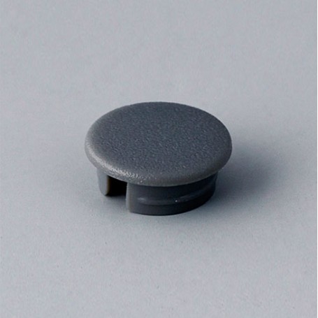 A4110008 / Tapa de botón 10 SIN línea - ABS (UL 94 HB) - dusty grey RAL 7037