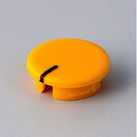 A4113104 / Tapa de botón 13.5 CON línea - ABS (UL 94 HB) - yellow RAL F12/0-1