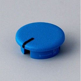 A4113106 / Tapa de botón 13.5 CON línea - ABS (UL 94 HB) - light blue RAL 5012