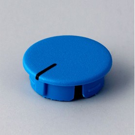 A4116106 / Tapa de botón 16 CON línea - ABS (UL 94 HB) - light blue RAL 5012