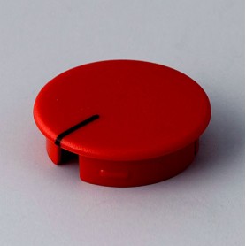 A4120102 / Tapa de botón 20 CON línea - ABS (UL 94 HB) - red RAL F12/0-10
