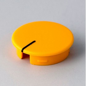 A4120104 / Tapa de botón 20 CON línea - ABS (UL 94 HB) - yellow RAL F12/0-1