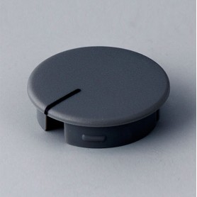 A4120108 / Tapa de botón 20 CON línea - ABS (UL 94 HB) - dusty grey RAL 7037