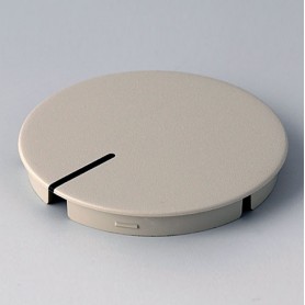 A4150107 / Tapa de botón 50 CON línea - ABS (UL 94 HB) - pebble grey RAL 7032