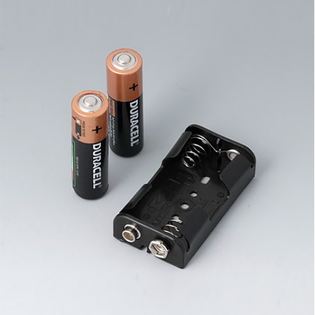 A9156001 / Soporte para batería: 2 x AA - PP - black RAL 9005