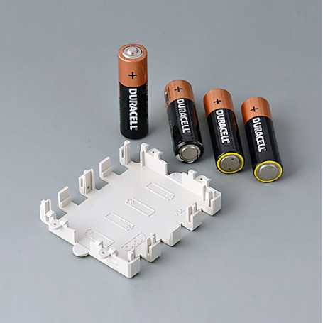 A9174004 / Soporte para batería: 4 x AA - ABS (UL 94 HB) - off-white RAL 9002