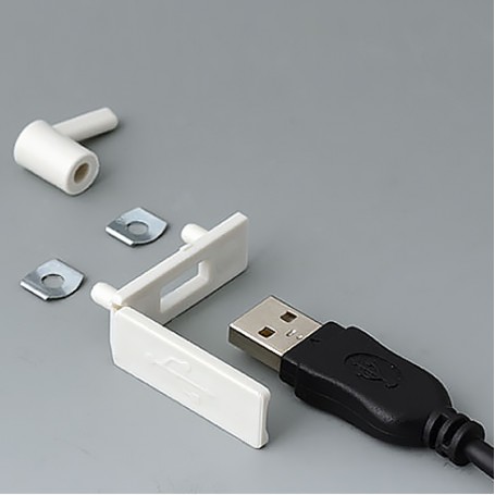 A9320107 / Cubierta para USB - PP - off-white RAL 9002 - 35x13mm