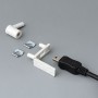 A9320207 / Cubierta para USB: tipo Mini-USB - PP - off-white RAL 9002 - 29,5x8,5mm
