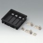 EZ050609 / Compartimento para batería: 4 x AA - ASA+PC-FR (UL 94 V-0) - black RAL 9005