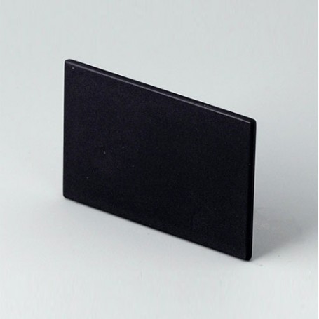 B6112222 / Panel trasero - PPO (UL 94 V-0) - black RAL 9005 - 42,3x29,6x1,8mm