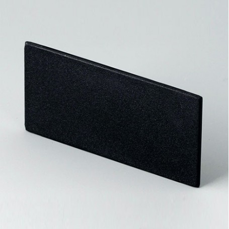 B6121222 / Panel trasero - PPO (UL 94 V-0) - black RAL 9005 - 57,6x28,7x1,5mm