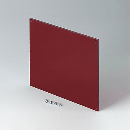 B6145341 / Panel frontal - Vidrio acrílico - red transparent - 138x138x3mm