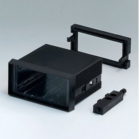 B6021011 / CAJA DIN-MODULAR TIPO A - PPO (UL 94 V-0) - black RAL 9005 - 72x36x57mm
