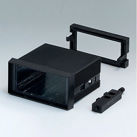 B6021011 / CAJA DIN-MODULAR TIPO A - PPO (UL 94 V-0) - black RAL 9005 - 72x36x57mm