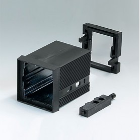 B6012011 / CAJA DIN-MODULAR TIPO A - PPO (UL 94 V-0) - black RAL 9005 - 48x48x57mm