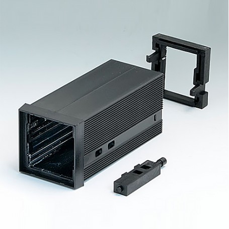 B6012031 / CAJA DIN-MODULAR TIPO A - PPO (UL 94 V-0) - black RAL 9005 - 48x48x100mm