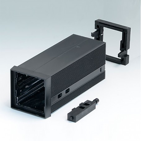 B6012051 / CAJA DIN-MODULAR TIPO A - PPO (UL 94 V-0) - black RAL 9005 - 48x48x114mm