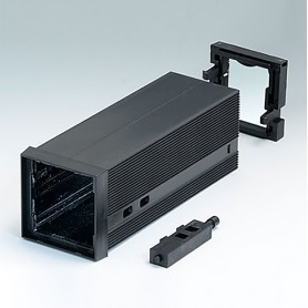 B6012061 / CAJA DIN-MODULAR TIPO A - PPO (UL 94 V-0) - black RAL 9005 - 48x48x124mm