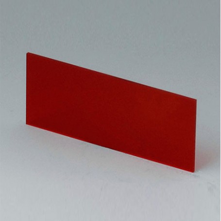 A9106113 / Panel delantero / trasero - Vidrio acrílico - red transparent - 59,3x25x1mm