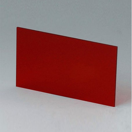 A9106123 / Panel delantero / trasero - Vidrio acrílico - red transparent - 59,3x37x1mm