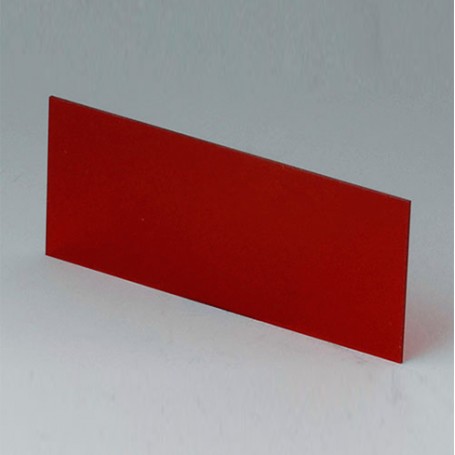A9108123 / Panel delantero / trasero - Vidrio acrílico - red transparent - 81,9x35,6x1mm