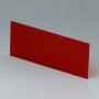 A9108123 / Panel delantero / trasero - Vidrio acrílico - red transparent - 81,9x35,6x1mm
