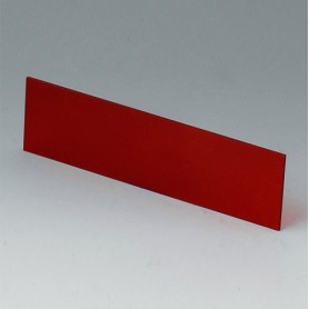 A9113113 / Panel delantero / trasero - Vidrio acrílico - red transparent - 124,2x33,6x1,5mm