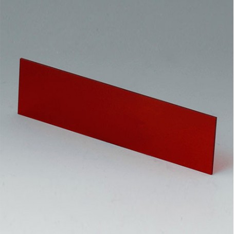 A9113113 / Panel delantero / trasero - Vidrio acrílico - red transparent - 124,2x33,6x1,5mm
