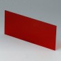 A9113123 / Panel delantero / trasero - Vidrio acrílico - red transparent - 124,2x56,6x1,5mm