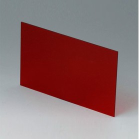 A9113223 / Panel delantero / trasero - Vidrio acrílico - red transparent - 124,2x79,6x1,5mm