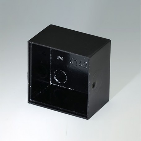 A8020130 / CAJA VACÍA, Vers. I - PF (UL 94 V-0) - black RAL 9005 - 20x20x13,1mm