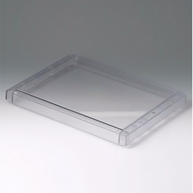 B4030621 / Cubierta L, plana - PC (UL 94 V-0) - transparente - 302x220x29mm