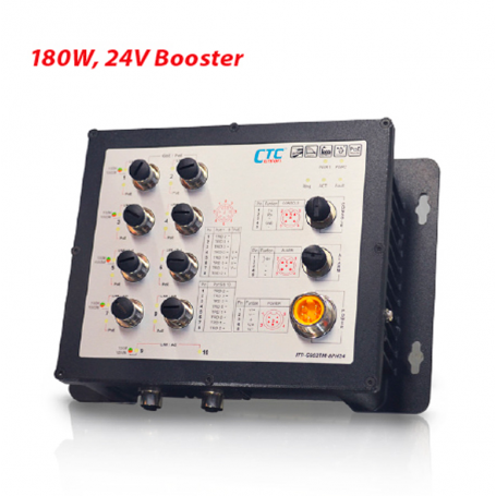 ITP-802GSM-8PH24 Series: IP67, 8x 10/100Base M12 2x GbE M12 with 8x PoE (180W, 24/48VDC)