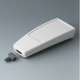 A9068137 / SMART-CASE XL, Vers. IV Caja de mano en ABS, color off-white RAL 9002 - 168x74,4x35,4mm - IP 65 opt., IP 40