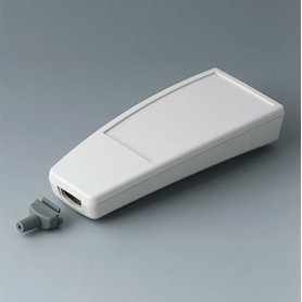 A9068147 / SMART-CASE XL, Vers. V Caja de mano en ABS, color off-white RAL 9002 - 168x74,4x35,4mm - IP 65 opt., IP 40