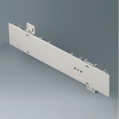 A0111280 / Panel lateral 1 HE, para montaje de asa - ABS (UL 94 HB) - pebble grey RAL 7032 - 250x44,45mm