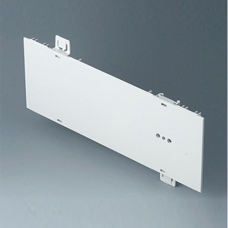 A0121270 / Panel lateral 2 HE, para montaje de asa - ABS (UL 94 HB) - off-white RAL 9002 - 250x88,9mm