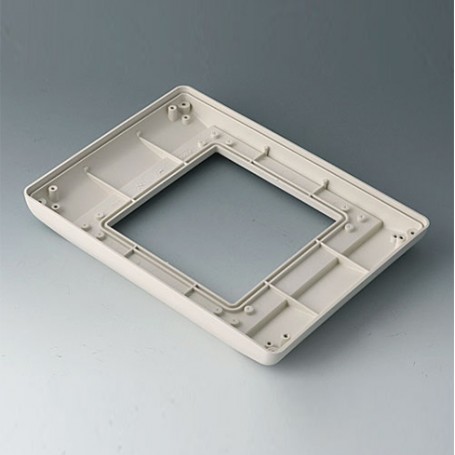 B4044717 / INTERFACE-TERMINAL Parte inferior M plano,Vers.II - ABS (UL 94 HB) - off-white RAL 9002 - 225x165x25,5mm - IP 54 opt.