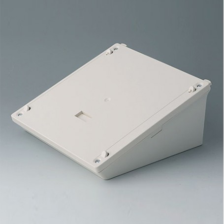 B4046837 / Base L - estación de carga, caja de depósito móvil - ABS (UL 94 HB) - off-white RAL 9002 - 183x183x80mm