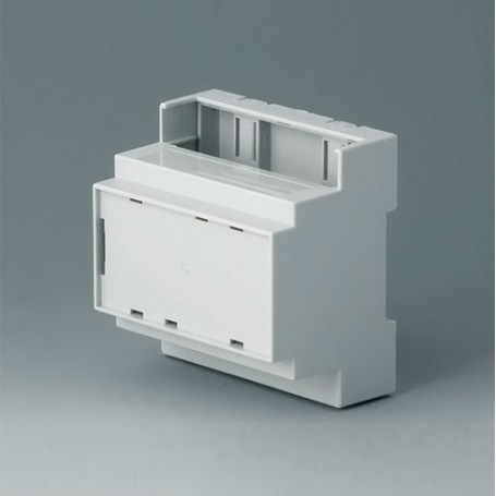 B6704107 / Caja para rail DIN RAILTEC C, 5 módulos, Vers. IV - PC (UL 94 V-0) - light grey - 88x90x58mm