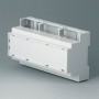 B6706107 / Caja para rail DIN RAILTEC C, 9 módulos, Vers. IV - PC (UL 94 V-0) - light grey - 160x90x58mm