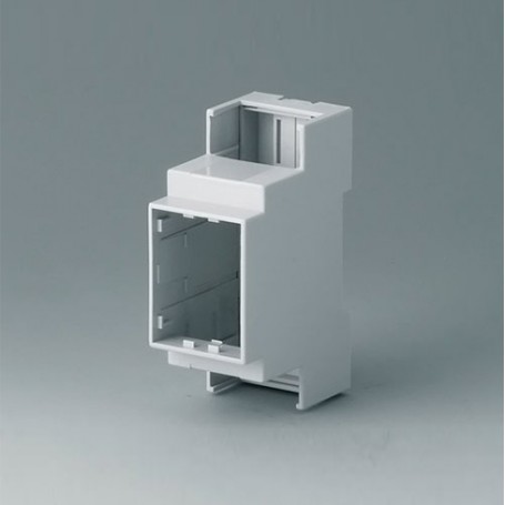 B6701100 / Caja para rail DIN RAILTEC C, 2 módulos, Vers. I - PC (UL 94 V-0) - light grey - 36x90x58mm