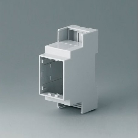 B6701104 / Caja para rail DIN RAILTEC C, 2 módulos, Vers. III - PC (UL 94 V-0) - light grey - 36x90x58mm