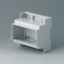 B6704104 / Caja para rail DIN RAILTEC C, 5 módulos, Vers. III - PC (UL 94 V-0) - light grey - 88x90x58mm