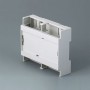 B6705806 / Caja para rail DIN RAILTEC C, 6 módulos, plano, Vers. IV - PC (UL 94 V-0) - light grey - 106,2x90x32mm