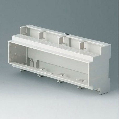 B6707100 / Caja para rail DIN RAILTEC C, 12 módulos, Vers. I - PC (UL 94 V-0) - light grey - 210x90x58mm